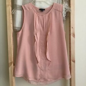 Ann Taylor Pink Sleeveless Blouse Tank Top